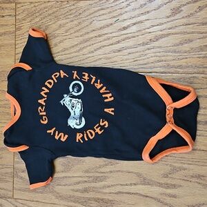 Harley Davidson My Grandpa Rides A Harley Onesie 3/6 months Motorcycle